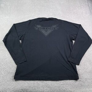 Victory Motorcycles Shirt Mens XL Black Logo Biker Long Sleeve Crewneck Tee